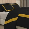 thumbnail image 5 of DNG Creations 5 Piece Full Black And Gold Border Line Pattern Duvet Cover - 100% Egyptian Cotton, 800 Thread Count ( Full/Queen ), 5 of 5
