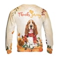 thumbnail image 2 of Happy Thanksgiving Basset Hound with Turkey Pumpkins Autumn Vibes All Over Print 3D Sweatshirt Unisex Merch Bassets Dog Breed Lovers Gifts Idea - 12018, 2 of 6