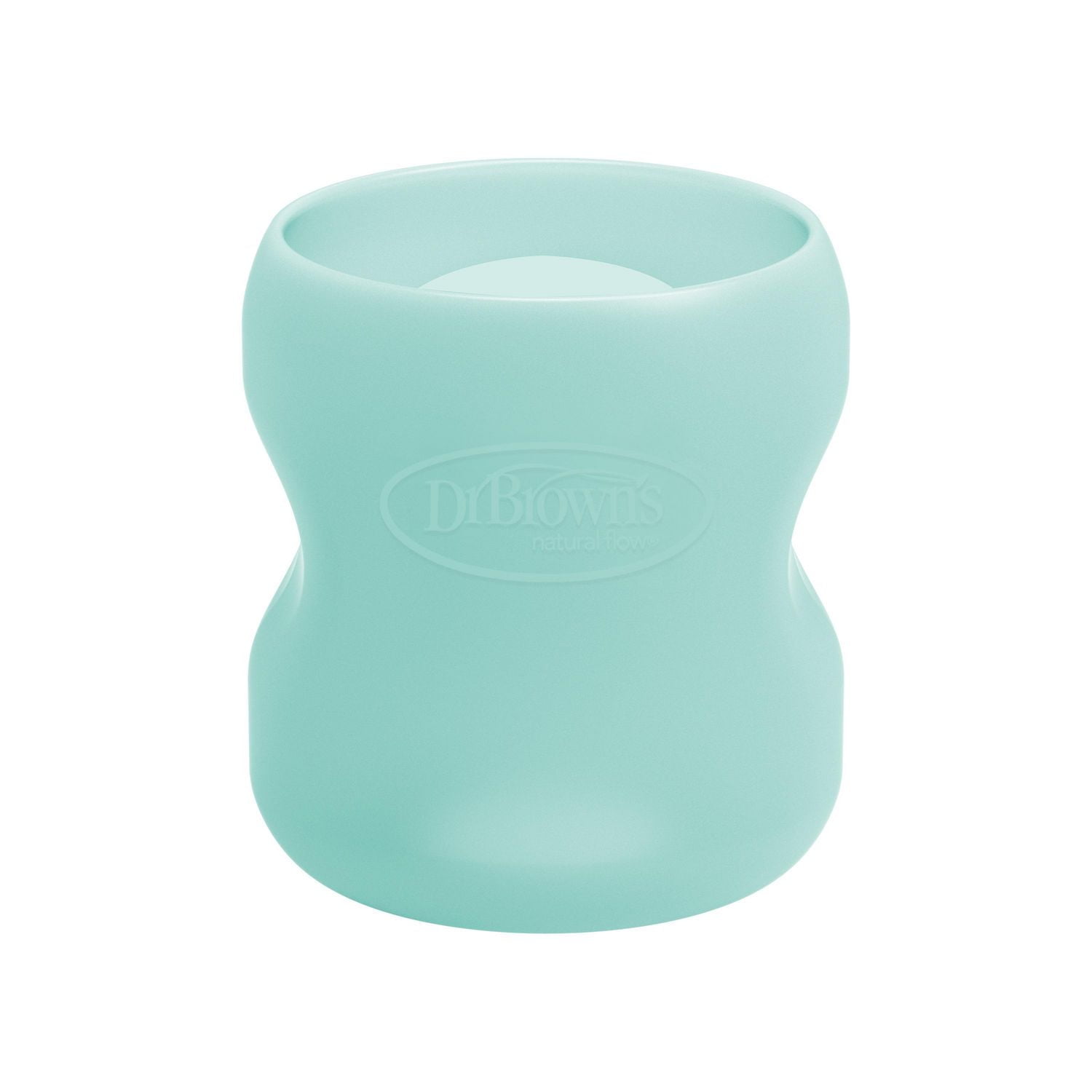 Dr. Brown's Options+ Anti-Colic Wide-Neck Glass Baby Bottles with Silicone Sleeves - Blue and Mint Green