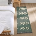 thumbnail image 3 of Yayeee Runner Rug for Bedroom 2'x6' Machine Washable Hallway Non Slip Mat, Dark Green Leaves, 3 of 8