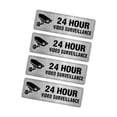 thumbnail image 4 of 4 señales de videovigilancia las 24 horas, señales de monitoreo, autoadhesivas de cámara de seguridad para hogar, de entrada para todas las, 4 of 8