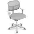 thumbnail image 1 of Gymax Kids Desk Chair Adjustable Height Children Study Chair w/ Auto Universal Casters Gray, 1 of 10