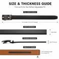 thumbnail image 4 of Men's Automatic Ratchet Belt, 1.38" Wide PU Leather Dress Belt, No-Hole Adjustable Business Belt for Jeans and Dress Pants, Black Brown White - TRISJEM, 4 of 9