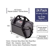 AO Coolers AO24CH 24 Can Soft Cooler with High-Density Insulation, Royal Blue