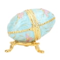 thumbnail image 3 of Huevo de Pascua Estilo Faberge Pintado Huevo de Pascua esmaltado Estilo Vintage Organizador de joyería Caja de baratijas Decoración Regalo Huevo Caja Coleccionable almacenamiento de, 3 of 8