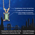 thumbnail image 2 of Gem Stone King 14K Yellow Gold Green Mystic Topaz Pendant Necklace for Women | 1.00 Cttw | Gemstone November Birthstone | Octagon 7X5MM | With 18 inch Chain, 2 of 6