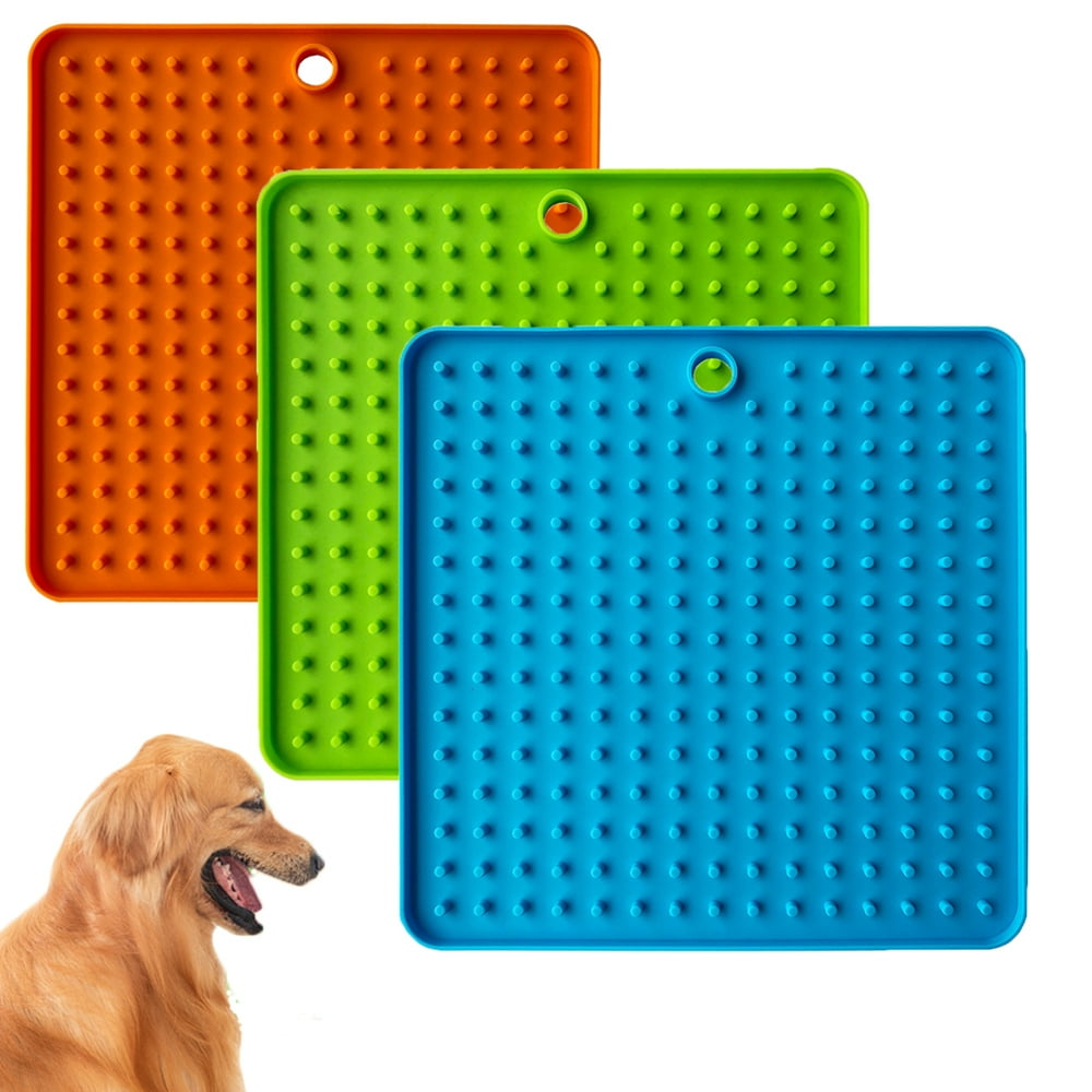 SPRING PARK Pet Dog Puppy Cat Slow Feeder Feeding Mat Pad Silicone Bed
