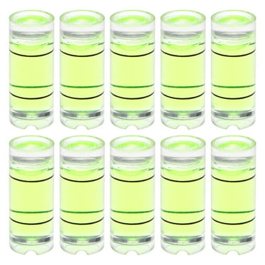 Uxcell 10 Packs Cylindrical Bubble Level 8x20mm Mini Bullseye Spirit Levels for Camera Tripod Telescope, Green