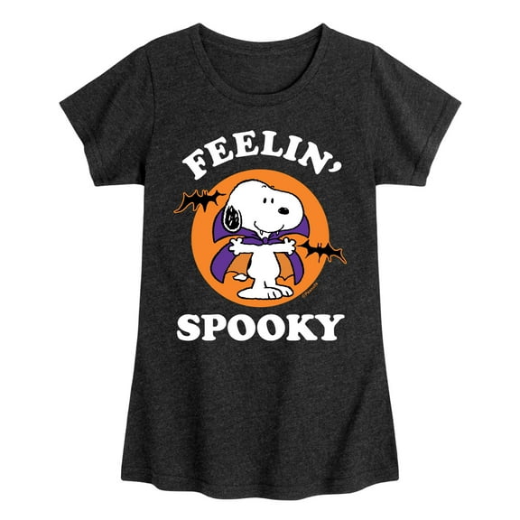 Peanuts - Feelin' Spooky - Toddler And Youth Girls Short Sleeve Graphic T-Shirt