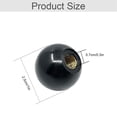 thumbnail image 2 of Ball Lever Knob - 10pcs M6*25mm Insulator Handle Black Bakelite Ball Knob, Female Thread Round Copper Nut Universal Machine Tool Accessories, 2 of 5