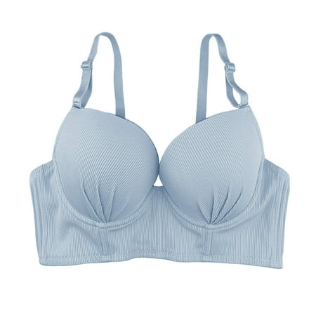 

NRUDPQV Women s Comfortable Three Rows and Four Buckles with Steel Rings Adjustable Shoulder Straps Bra