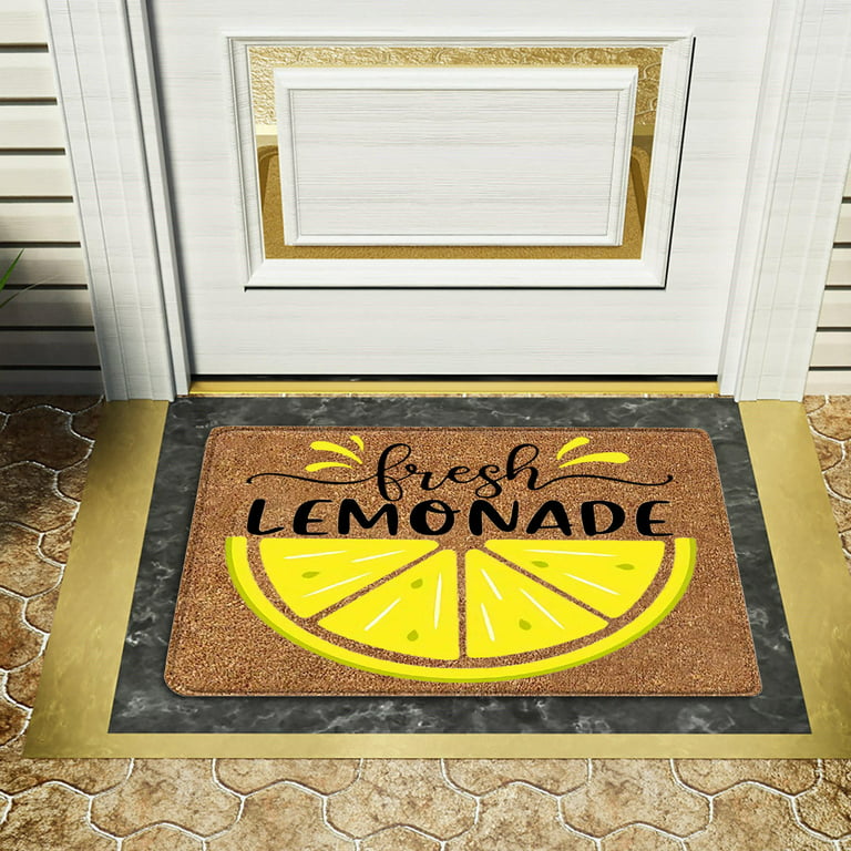 Summer Doormat, Lemon Doormat, Outdoor Welcome Mat ,lemon Decor