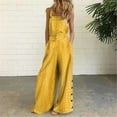 thumbnail image 2 of Casual Jumpsuits for Women Sleeveless Dot Print Summer Wide Leg Bib Pants Jumpsuit Rompers Overalls, 2 of 3