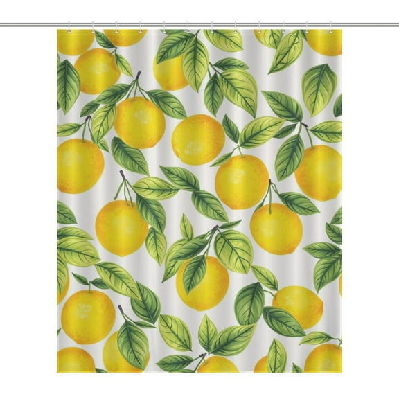 Lemon Bathroom Curtain Modern Home Decor Waterproof Polyester Shower Curtains Bath Screen