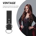 thumbnail image 2 of OULII Renaissance Medieval Skirt Hike with Unique Ring Design for Cosplay Costumes Black, 2 of 8