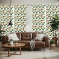thumbnail image 2 of Ambesonne Tropical Window Curtains, Hipster Flamingo Monstera, Each 28" W x 63" L, Salmon Pink, 2 of 5