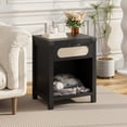 thumbnail image 2 of EDTara Rattan Night Stand, Boho Bedside Table With Drawer and Open Shelf, Farmhouse End Table Perfect for Enhancing Bedroom or Living Room Spaces, 2 of 6