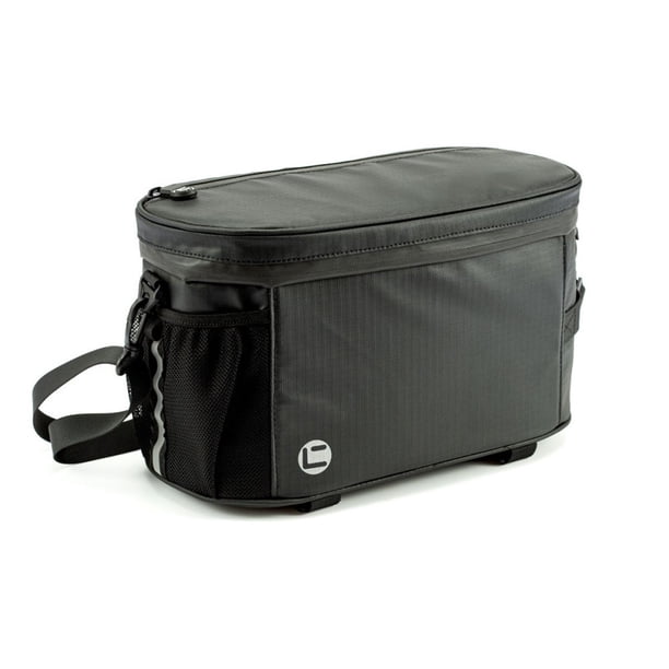 Bolsa térmica para bicicleta, para portaequipajes trasero de bicicleta, con capacidad para 10 latas, bolsa térmica para maletero de bicicleta con correas para el hombro y la mano, bolsillo