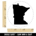 thumbnail image 2 of Minnesota State Silhouette Self-Inking Rubber Stamp Ink Stamper - Pink Ink - Small 3/4 Inch, 2 of 7