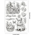 thumbnail image 6 of Realistic Bunny Clear Stamps for DIY Scrapbooking Easter Crocus Silicone Stamp Seals Transparent Stamps for Cards Making Photo Album Journal Home Decoration 6.3×4.33inch, 6 of 8
