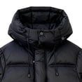thumbnail image 4 of Girls Winter Puffer Jacket Detachable Hood Jacket Solid Color Short Zip Warm Coat Windproof Padded Outerwear for Girls with Pockets, 4 of 6