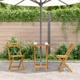 thumbnail image 4 of vidaXL Folding Patio Table, Round Side Table, Outdoor Furniture, Solid Acacia Wood, Ø27.6" x 29.5"H, 4 of 10