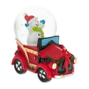 Joyful Snowman Riding A Christmas Car Miniature Snow Globe Joyful Snowman Riding A Christmas Car Miniature Snow Globe