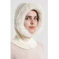 thumbnail image 2 of CoCopeaunts Women One Piece Slouchy Beanie Hats Fleece Lined Knit Hooded Balaclava Scarf Set Skull Ski Snow Hat Cap with Scarf, 2 of 3