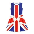 thumbnail image 2 of Suhoaziia Princess Dress Up for Girls Lightweight Swing Twirl Clothes,British Flag Crew Neck Skin Friendly Christmas Dresses for Girls Size 5T-6T, 2 of 5