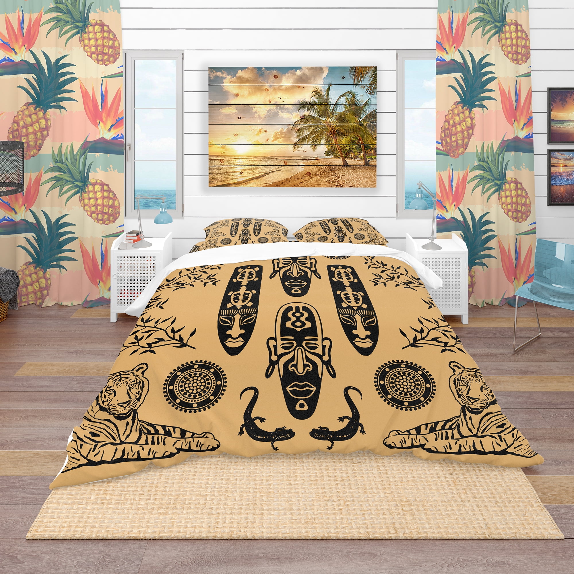 Designart 'Ethnic Decorative Mask' African Duvet Cover Set