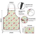 thumbnail image 3 of Pioneer Flower Floral Print Pattern Cotton Linen Apron with Pockets, Waterproof Adjustable, 33x27 Inch for Kitchen, Gardening, BBQ, Salon, 3 of 6