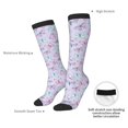 thumbnail image 4 of Naloa Purple Butterfly Thigh High Socks Extra Long Stretchy Sock Women Over Knee High Opaque Stocking Daily Wear, 4 of 6