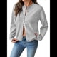 thumbnail image 1 of Suéteres Tipo Cárdigan Informales para Mujer, Ligeros, con Cuello Redondo y Larga, para Otoño. Gris L, 1 of 9