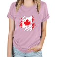 thumbnail image 1 of FAIWAD T-Shirt d'Été pour Femmes Fête du Canada Léger à Manches Courtes Col Rond T-Shirts Hauts Imprimé Graphique Blouses de Détente Basiques, 1 of 3