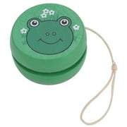 KAUU Cute Cartoon Pattern Wooden Yoyo Ball Toy Early Education Teaching Toy for Kid Child (Frog)