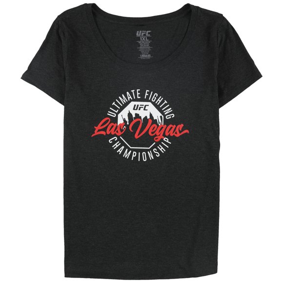 Camiseta gráfica de Las Vegas de UFC para mujer, negra, extragrande