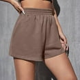 thumbnail image 4 of Shorts for Women Elastic High Waist Baggy Fleece Casual Athletic Running Shorts with Pockets, 4 of 6