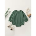 thumbnail image 2 of Bagilaanoe Newborn Baby Girl Boy Rompers Long Sleeve Bodysuits 3M 6M 12M 18M Infant Casual One Piece Short Jumpsuit, 2 of 8