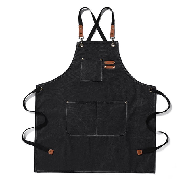 Delantal de Chef con Bolsillos, Delantal de Trabajo Delantal de Trabajo de Cocina Impermeable y Transpirable Delantal de Trabajo Eleva tu Experiencia