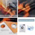 thumbnail image 4 of Burnt Orange Black Abstract Art Blackout Curtains for Bedroom/Living Room, Thermal Insulated Kitchen Curtains, Modern Art White Grommet Darkening Window Treatment Drapes 42"x63"x2, 4 of 8