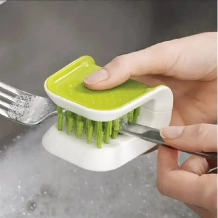 

Myclong 1pc Household Kitchen U-Shaped Double-Sided Chopsticks Cleaning Brush Bristle Knife and Fork Cleaning Brush Knife Cleaning Hand Guard Brush