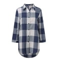 thumbnail image 5 of 2024 Chemise à Col en V pour Femmes à Manches Longues Boutonnée, Tunique Décontractée Unie, Haut Blouse pour Robe, 5 of 5