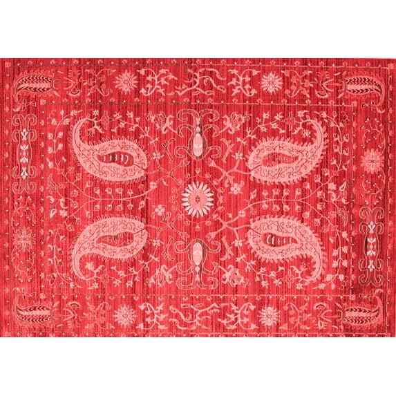 Ahgly Company Indoor Rectangle Persian Red Traditional Area Rugs, 7' x 10'