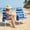 Blue & White, variant on LAZY BUDDY Portable Folding Beach Chair with 5-Position, Backpack Beach Chair for Adults, Outdoor Chair with High Back for Camping, Picnic, Concert, Beach Trip
