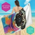 thumbnail image 4 of Autua  Pug Beach Towel, Cute Puppy Dog Themed Microfiber Bath Towel Gifts for Pug Lovers, Funny Abstract Trippy Sand Free Quick Dry Travel Towels for Kids Yoga Sports 30" x 60" 27.5x55in, 4 of 7