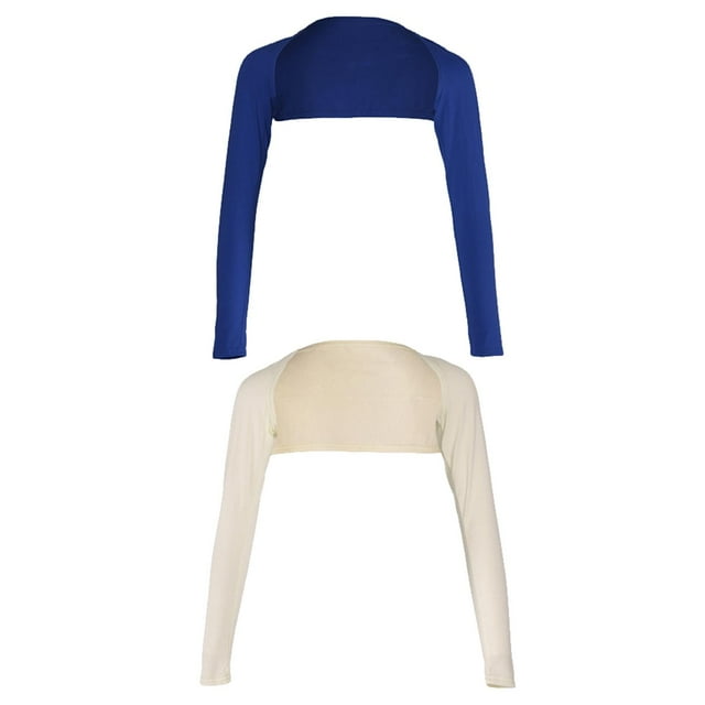 2x Tops de Encogimiento de Hombros con Hombros Descubiertos, Elásticos, con Hombros Descubiertos Y Sólidos de Una Pieza Macarena Cubierta del brazo musulmán de encogimiento de hombros
