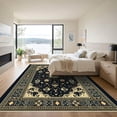 thumbnail image 3 of ODIKA 5'x7' Machine Washable Non-Slip Area Rug, Oriental Black High Traffic Rug, Black, 1078135, 3 of 7