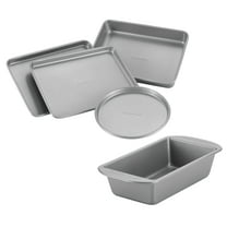 Farberware 5 Piece Nonstick Toaster Oven Bakeware Set, Gray