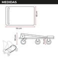 thumbnail image 2 of Carro Plataforma de Carga con 3 Ruedas giratorias con Freno y 2 fijas Carro para Uso Rudo 600 Kg, 2 of 6
