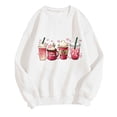thumbnail image 4 of Meichang Sweatshirts Col Rond Femmes Saint-Valentin Couples Sweatshirt Femmes Imprimé Cœur Mignon Sweatshirts Pull Vacances Manches Longues Coupe Ample Cadeaux Vacances Sweatshirts, 4 of 4
